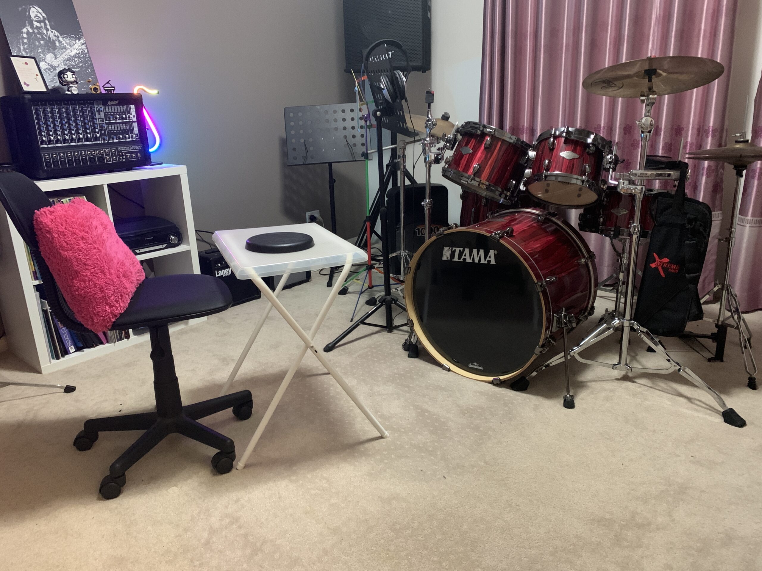 Drum lessons in Ariana's studio in Canning Vale